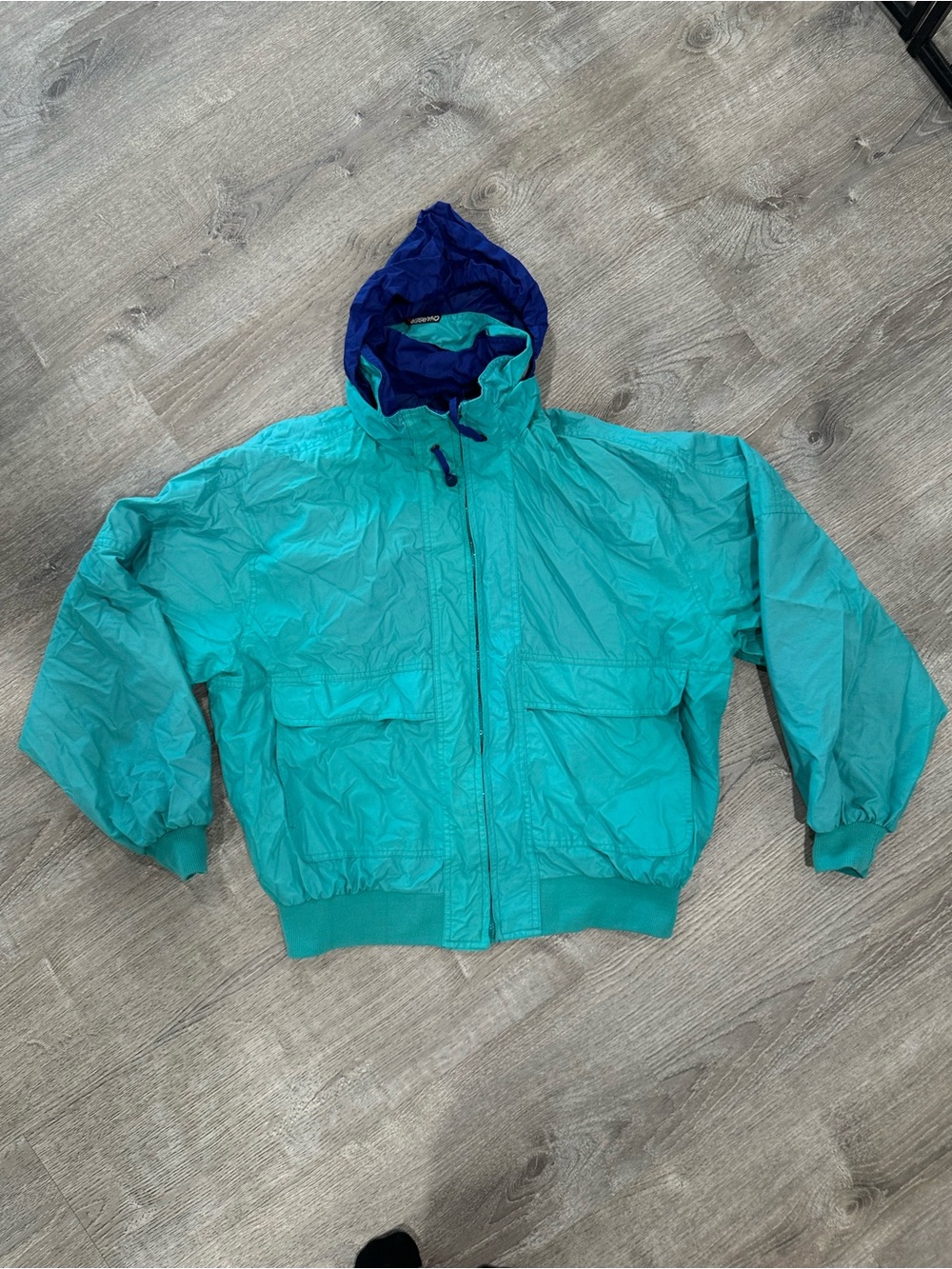 Pacific Trail Teal Jacket with Navy Hood Lining
